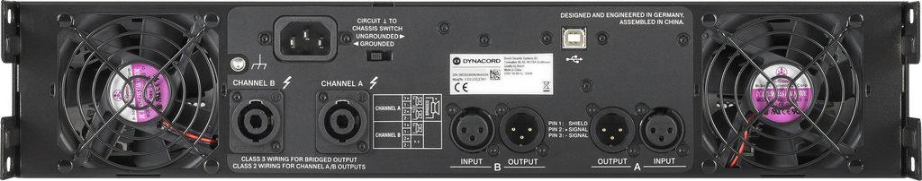Dynacord Power Amplifier 2 X 1400W @ 4 Ohms; Intergal Dsp; F