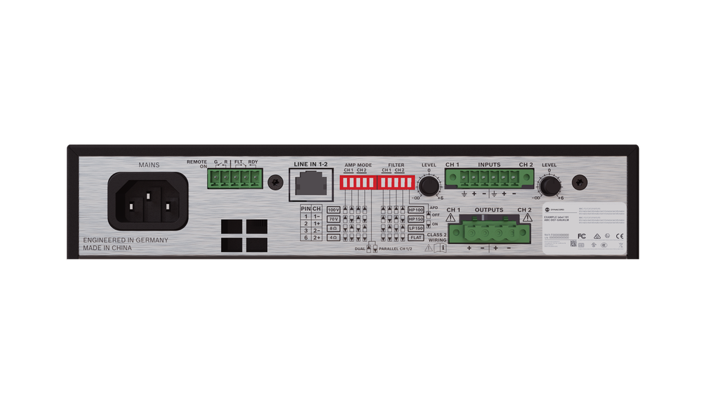 Dynacord Power Amplifier 2ch Class-d 600W Half-rack