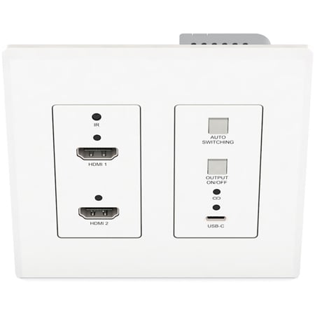 Blustream 2 X Hdmi & 1 X Usb-c Wall Plate Auto Switching Wit