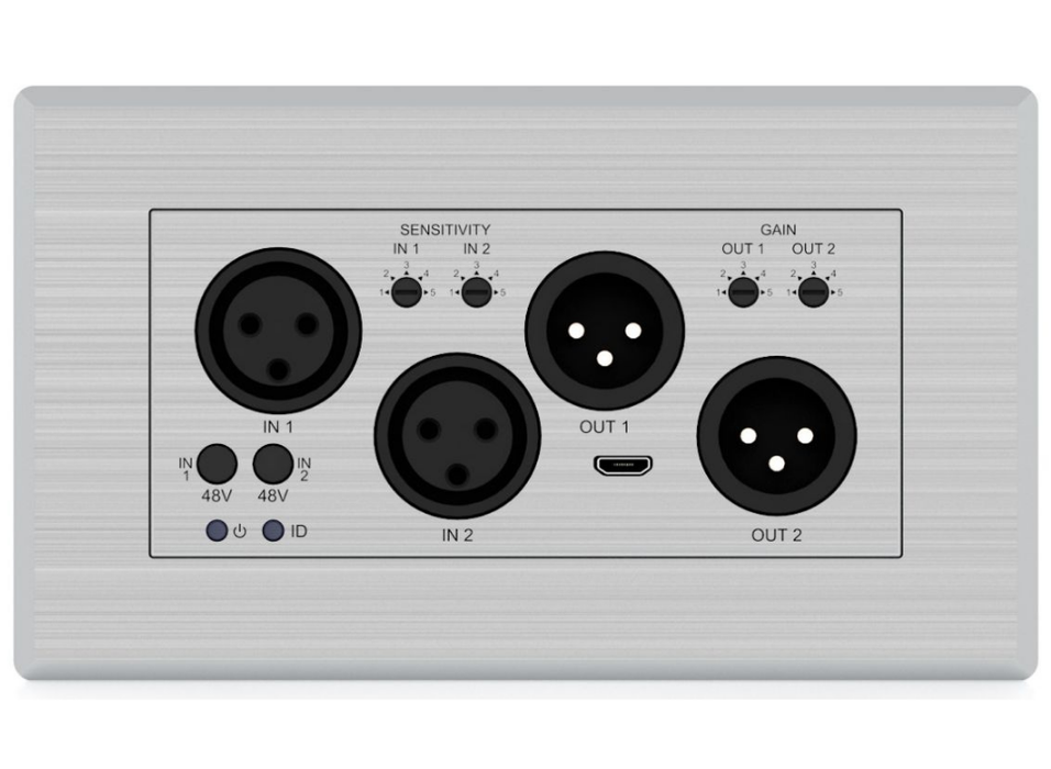 Blustream 2x2 Dante Xlr Audio Converter Us Decora Fitment