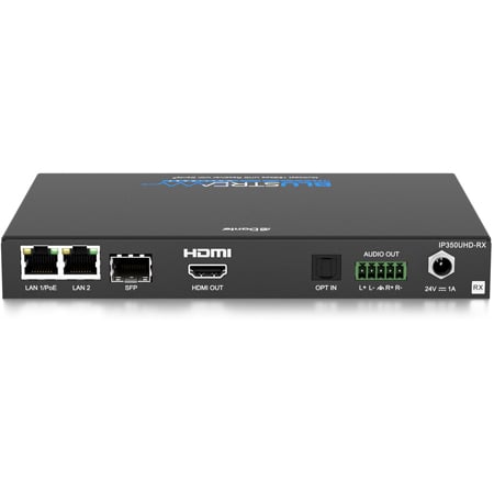 Blustream Uhd Video Receiver 18Gbps Ip Multicast; 2ch Dante 