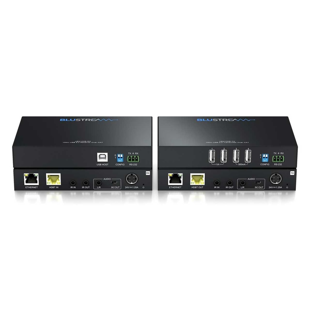 Blustream Usb 2.0 Hdbt Extender Set 100m, 4x Usb-a Devices T