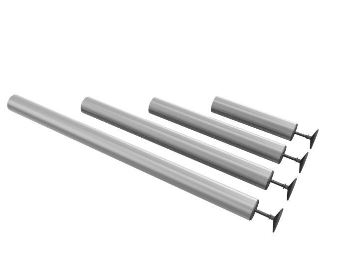 [ED-SLR-ADJ-06] Eurotruss Aluminium Round Deck Leg + Adj. foot, 60cm
