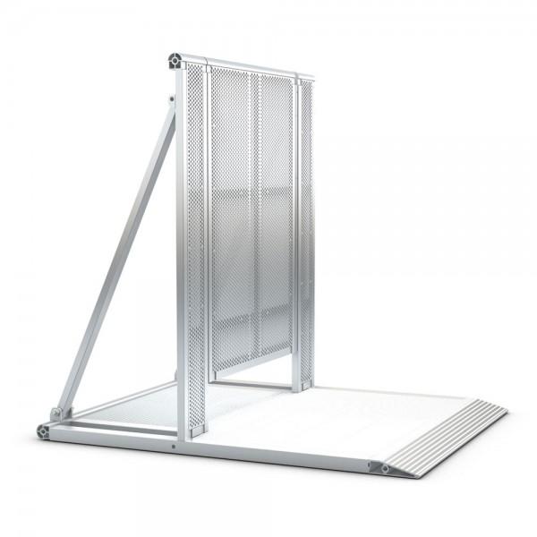 Eurotruss Crowd Barrier, silver, Barrier Gate and cable slot