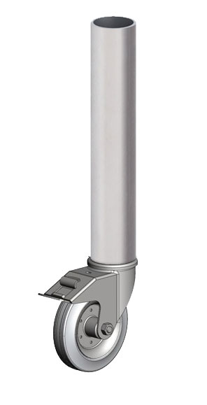 Eurotruss Round Leg with braked castor wheel, 40CM