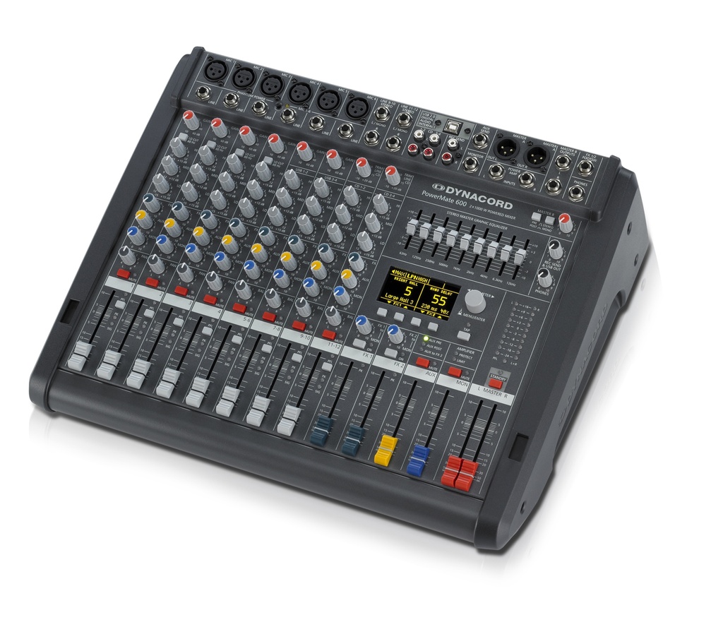 Dynacord Powermate Compact Mixer 8-Channel; 2x 1000W Amp; 4x Mic/Line,2x Mic/stereo-line