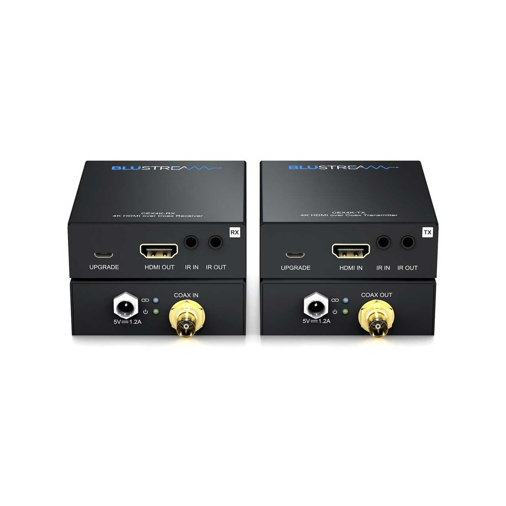 Blustream Hdmi Over Coax Extender Set 100M @ Hdmi 2.0 4K 60Hz; Bi-directional Ir