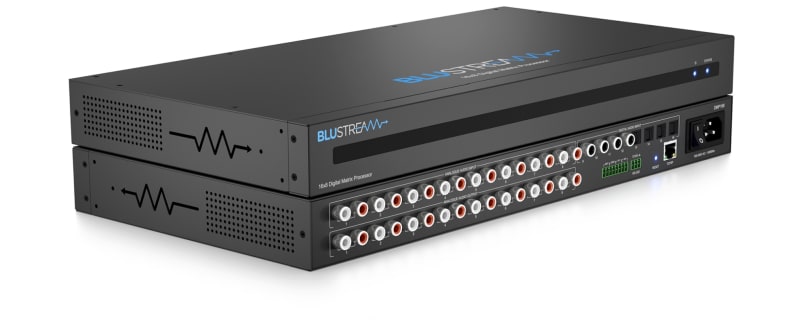 Blustream Digital Matrix 16x8 w/8x analogue,4x optical,4x Coaxial Inputs To 8x Analogue Audio Outputs; Dsp; Eq