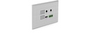 Blustream Hdmi Wall Plate Hdbt Rx Hdbaset; Hdmi, RS232 & Ir Up To 70m; With Back Box