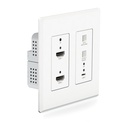 Blustream 2 X Hdmi & 1 X Usb-c Wall Plate Auto Switching For Us Decora Back Box; White