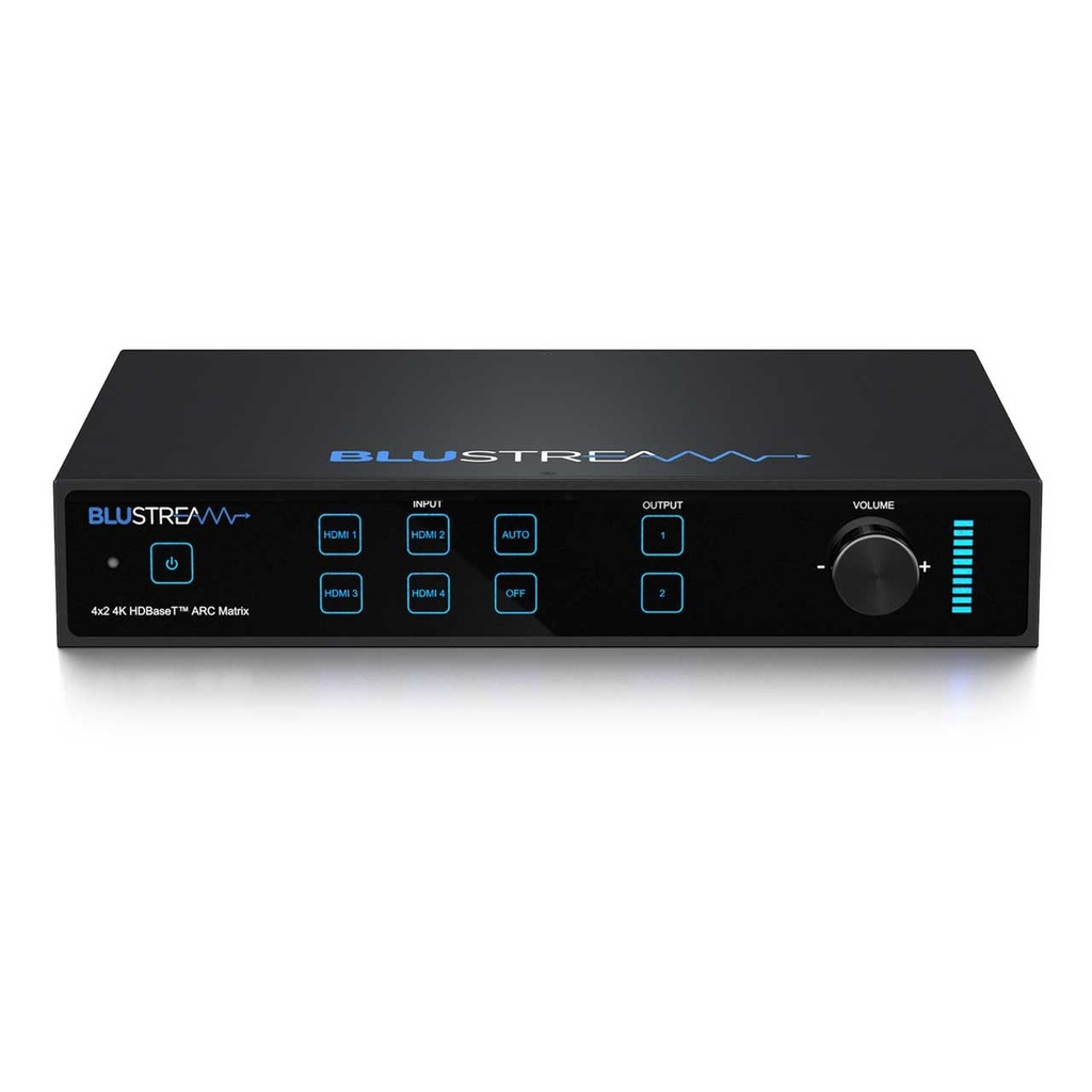 Blustream 4 X 2 Hdbt Matrix Kit 70m; Arc, Bi-directional Ir, Supplied W/ 2xRX70CS Receivers