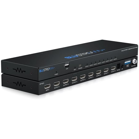 Blustream 4K Hdmi 2.0 Hdcp 2.2 Splitter 8-Way; Smart Scaling, Audio Breakout And Edid Management