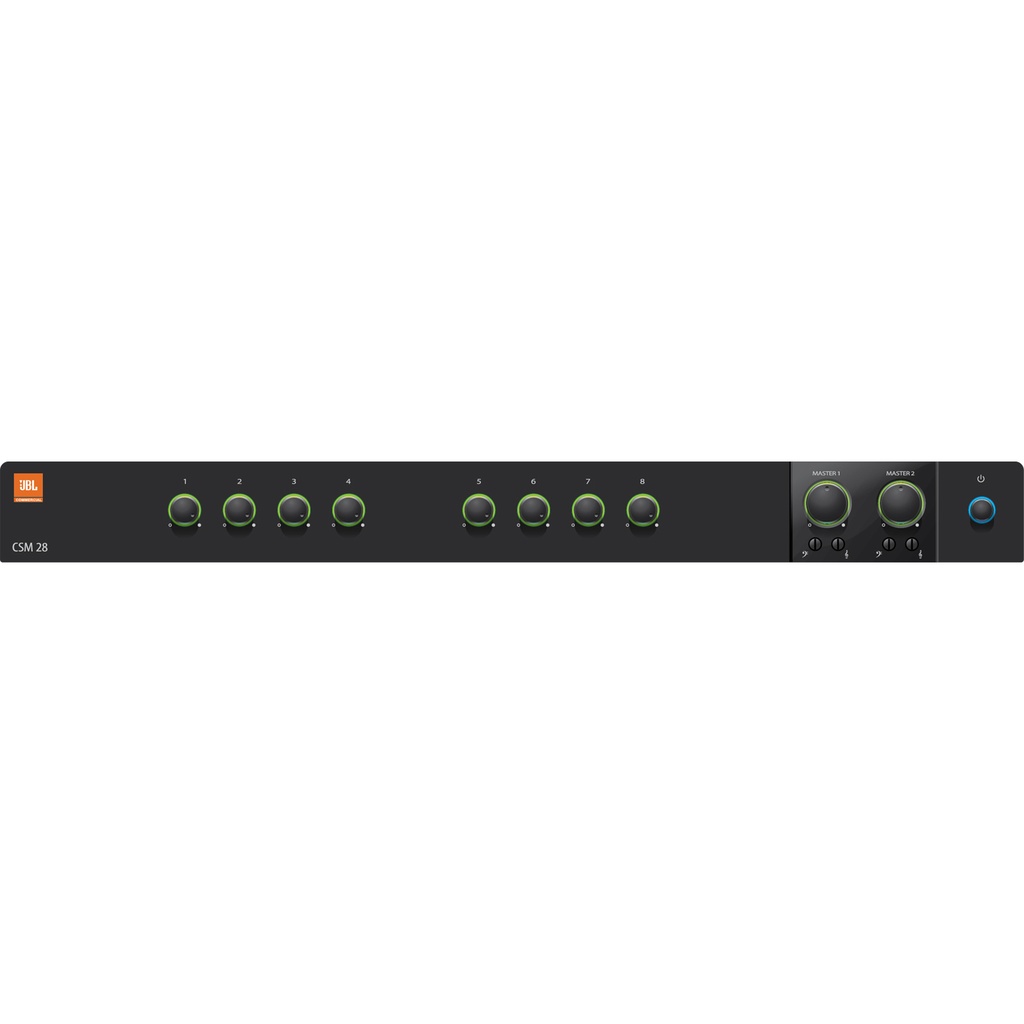 JBL CSM-28 8CH 2 Zone Commercial Rack Mixer