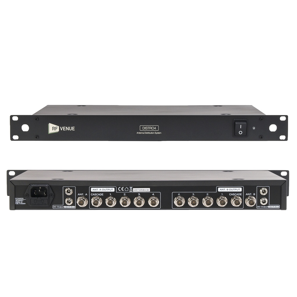 RF Venue DISTRO4 Antenna Distribution System W/ Cascade