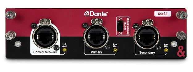 [AHDLDANT64AX] Allen & Heath Dante Audio Interface Card for dLive & Avantis Mixers