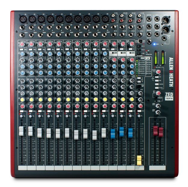 Allen & Heath ZED16FX 19" Rack Mixer 10 Mono+3 Stereo 3 Aux USB + FX
