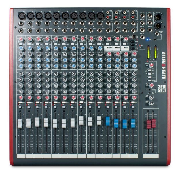 [AHZED18] Allen & Heath ZED18 19" Rack Mixer 10 Mono+4 Stereo 4 Aux USB Interface