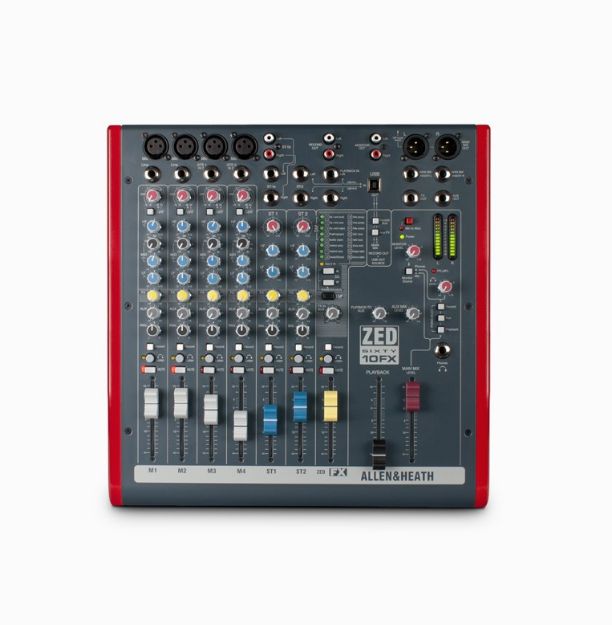 Allen & Heath ZED6010FX Mixer 4 Mono+2 Stereo 1 Aux 2-Track USB Interface