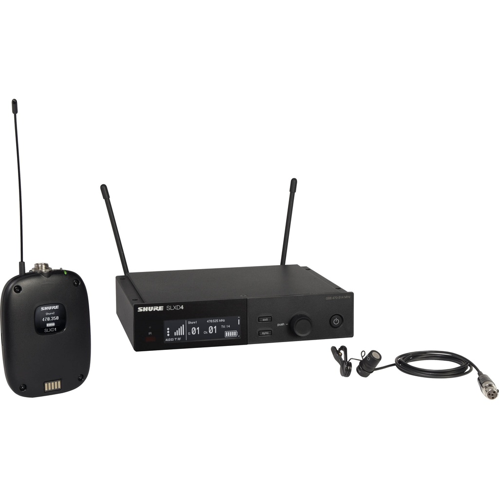 Shure SLXD14+/85M Wireless Bodypack System w/ Lavalier Microphone