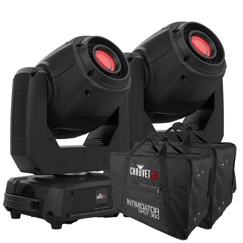 2x Intimidator 360X Spots + Gear Bags