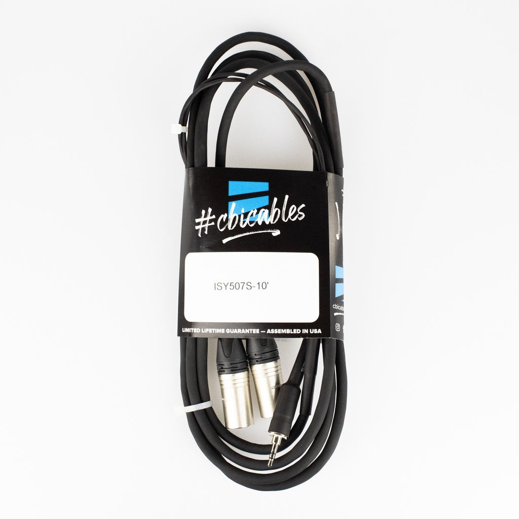 [CBI-ISY507S-10] CBI Cables - 2 x MXLR -1/8 Mini Jack 10FT Cable