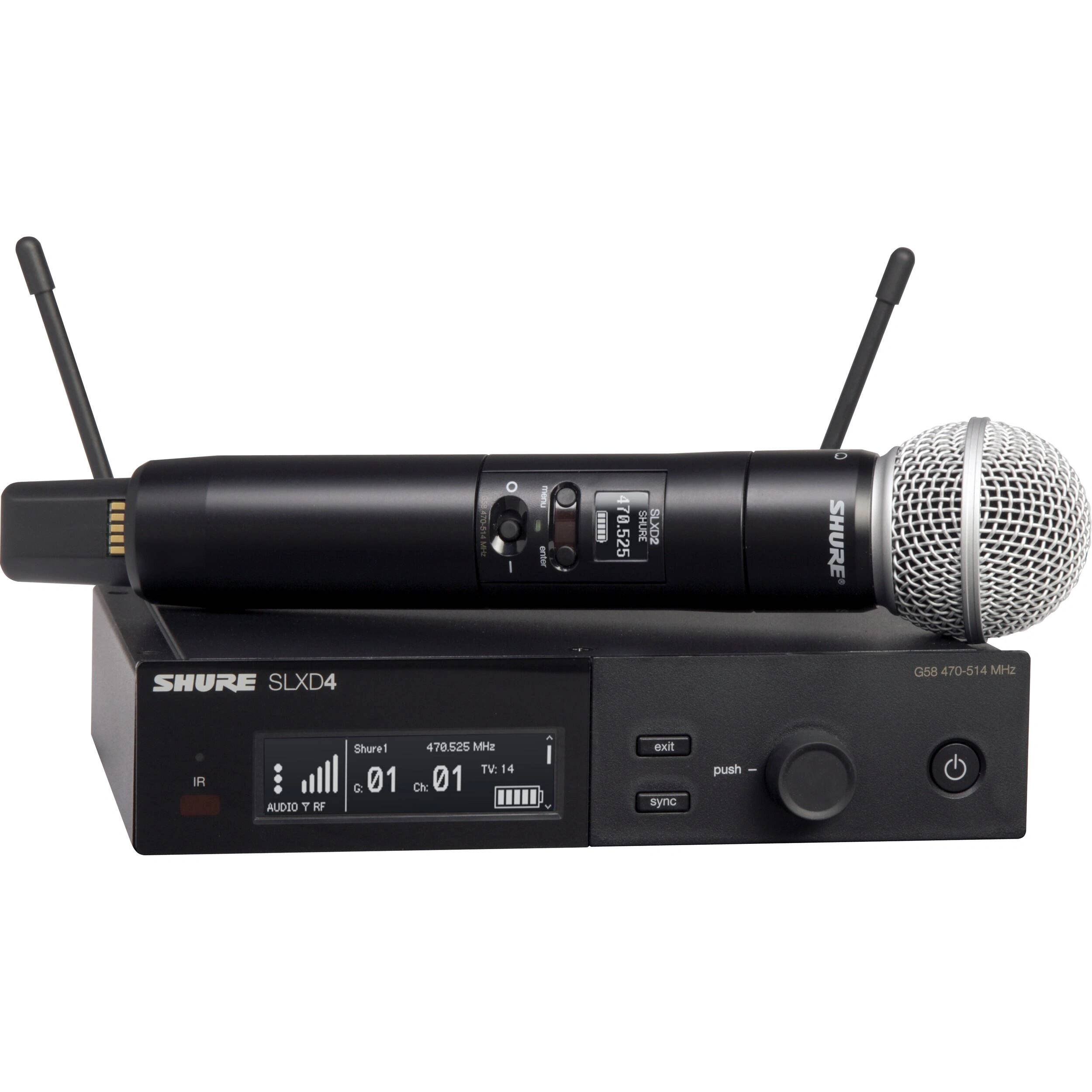 Shure SLXD24+/SM58 wireless handheld microphone system